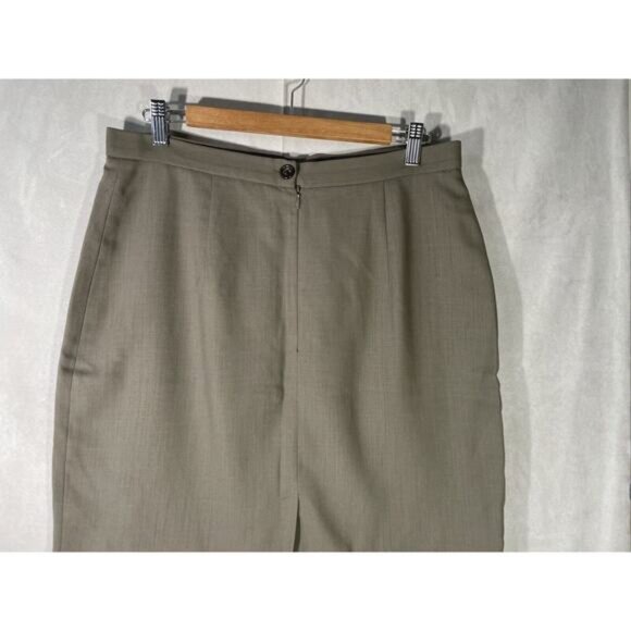 Banana Republic Skirt Womens Size 14 Olive Mini Lined 100% Wool Made In Italy - Picture 4 of 9